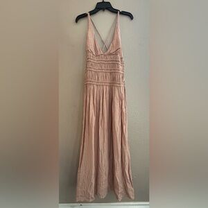 NWT Zara Smocked Maxi Dress AKA Blogger Fave in a pale pink Size Medium